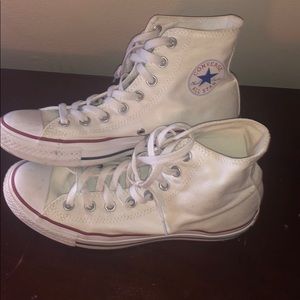 White converse high tops